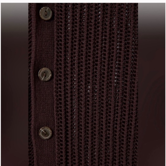 BDG Urban Outfitters Unisex Beach Cardigan S Brown NWOT - Picture 5 of 8